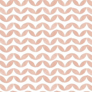 Abstract Watercolor - Whale Fin-Watercolor Geometric- Benjamin Moore- Conch Shell- Blush Pink