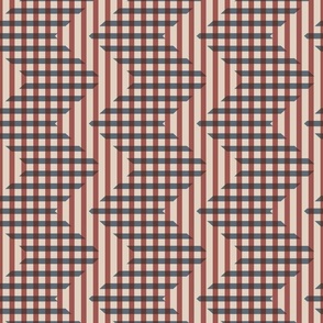 Lattice with cut out zig zag