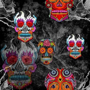 Large | Spooky Halloween Sugar Skulls