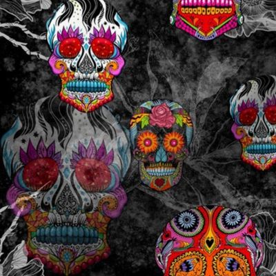 Medium | Spooky Halloween Sugar Skulls 