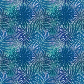 Tropical leaves - Blue