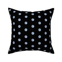  Silvery Moon Lunar Polka Dots  in Black and Grey - 2 inch repeat - 1 inch moon