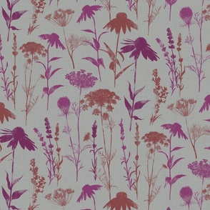 wildflowers - purple & rosewood