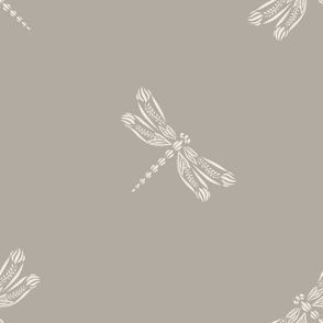 Dragonflies | Cloudy Silver, Creamy White | Doodle Bugs