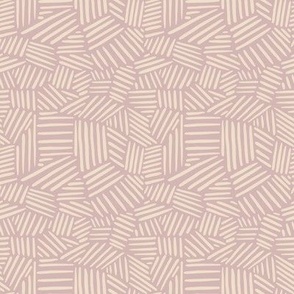 basket weave - mauve and cream