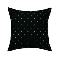 Half Circle Motif Polka Dot Pattern - Apple Crisp Medium Green and Black Medium Scale