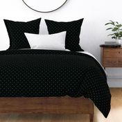 Half Circle Motif Polka Dot Pattern - Apple Crisp Medium Green and Black Medium Scale