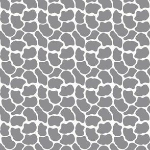 Safari Spots Abstract Animal Print Gray on White - small scale