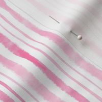 Medium Scale Vertical Watercolor Stripes in Pink