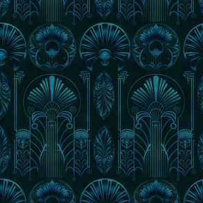 Art Deco Wallpaper Teal