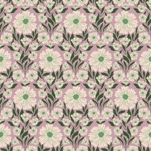 Daisy Whimsy  lavender and green 4x4