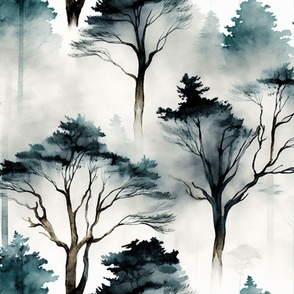 Misty Grey Woods
