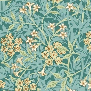 William Morris Jasmine Flowers - small scale