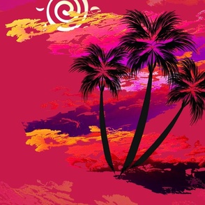 palm trees, viva magenta, trend  year