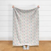 DITSY FLORAL FADED BLUE PINK ON WHITE-MEDIUM