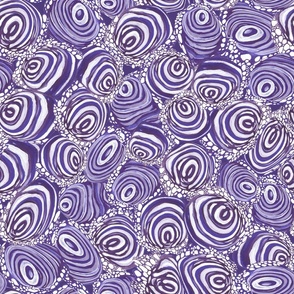 Jumbo Plum Purple swirly Abstract Emperor Fish