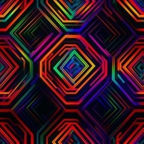 Neon Geometric Pattern