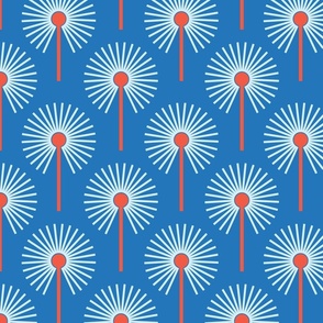 Abstract Dandelion | Blue + Red