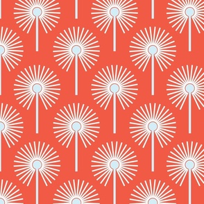 Abstract Dandelion | Red, White, + Baby Blue