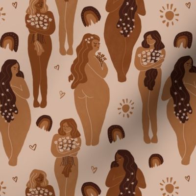 [small] Boho Beautiful Women - Earthy Brown