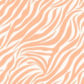 Zebra Print, Abstract Zebra Stripes - Peach Fuzz - Pantone Color Of The Year