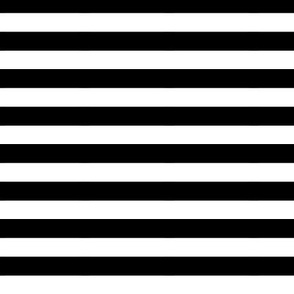 Black and White Stripe - 1/2 inch