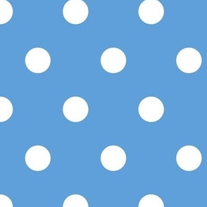 White Dots on Blue - 1 inch