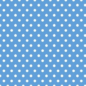 White Dots on Blue - 1/4 inch