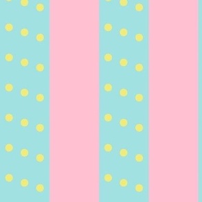 Pink and Turquoise Stripes - 2 inch