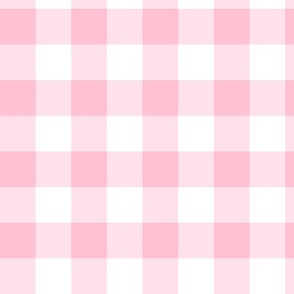 Pink and White Gingham - 1 inch