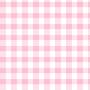 Pink and White Gingham - 1/2 inch