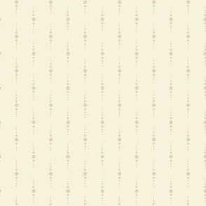 (M) Dotted Stripes / Beige on Off-Whited / coordinate for Crocus Garden / see collections