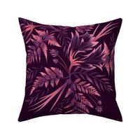 Parrot Tulips & Ferns - Purple - LARGE