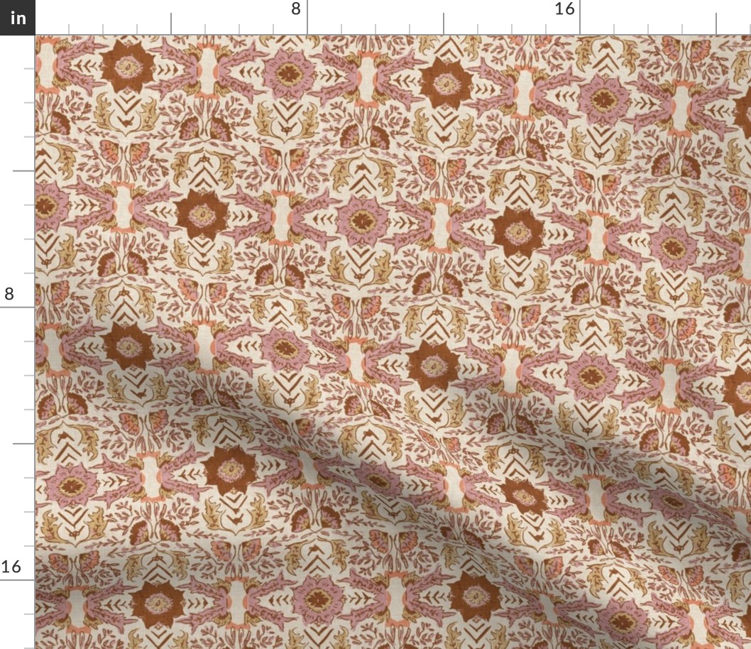 Empress Floral (rust/pink) MED 