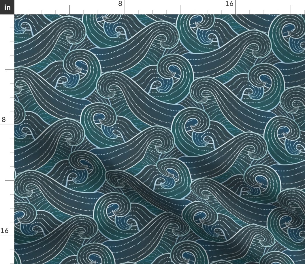 Ocean Waves and Swirls / Small Scale