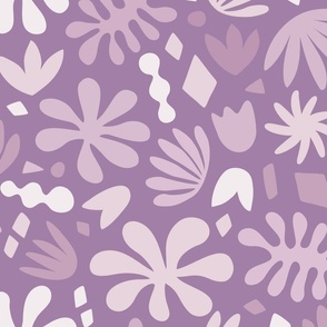 Floral Abstracts on Purple Back // LG