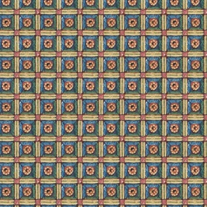 geometric pattern with rosettes, Italian