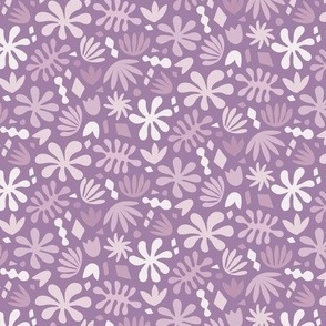 Floral Abstracts on Purple Back / Small