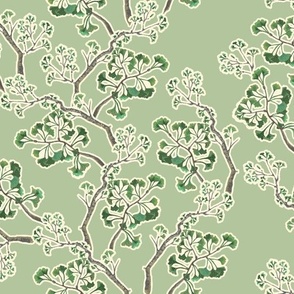 Ginko Branches, Spring Green