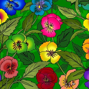 Pretty Pansies (large scale) 