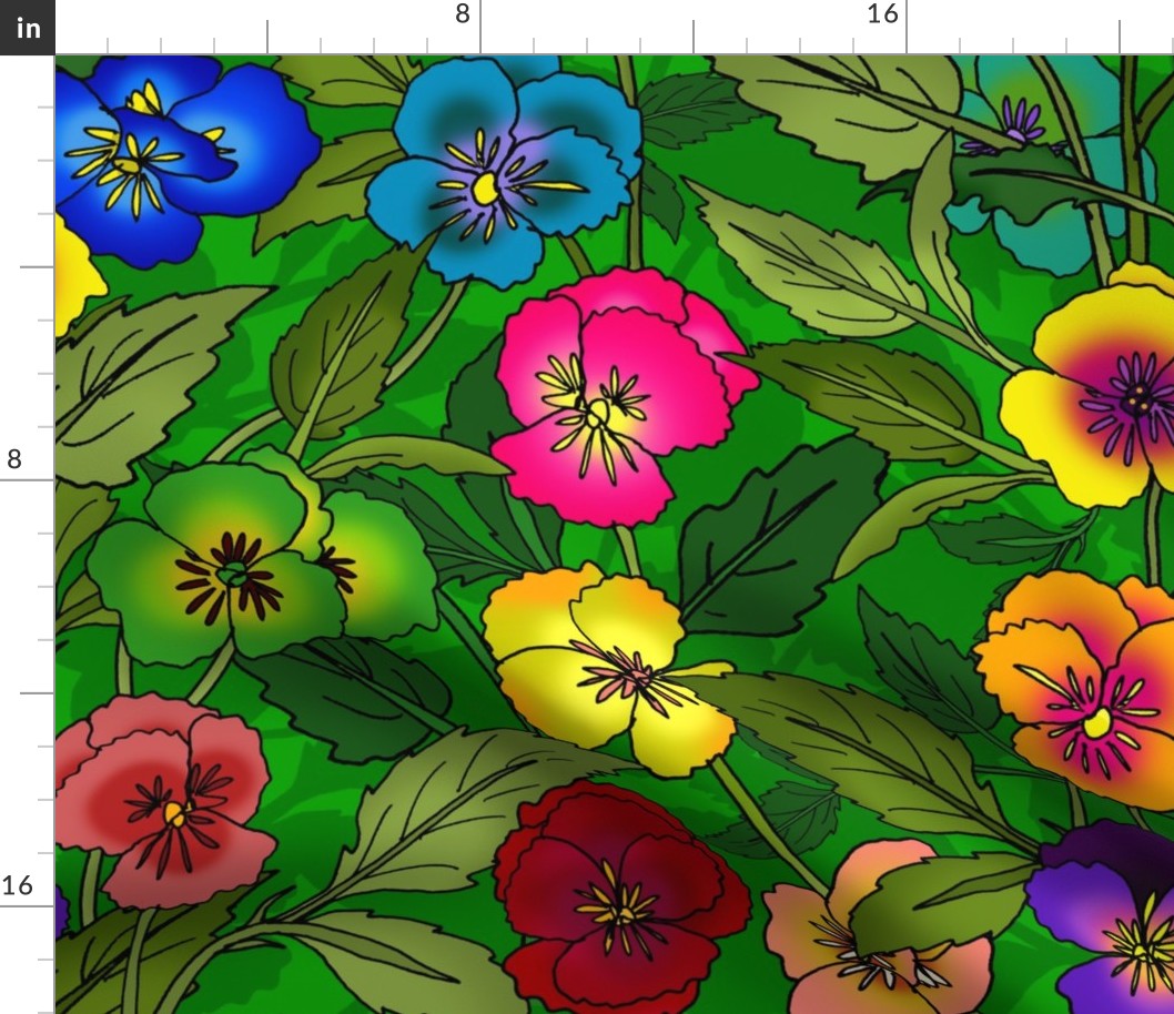 Pretty Pansies (large scale) 