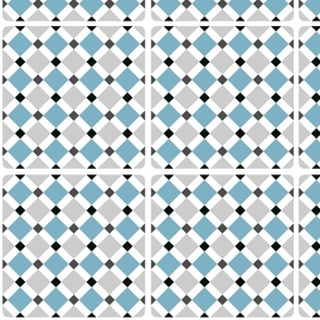 Grey blue tiles texture - FABRIC