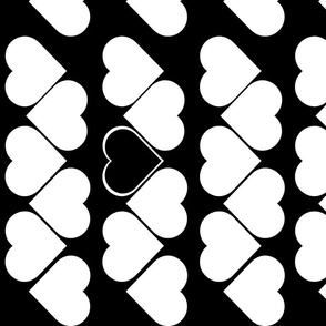 B&W Hearts