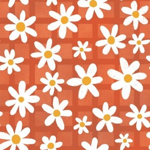 Daisies - Red 12 inches