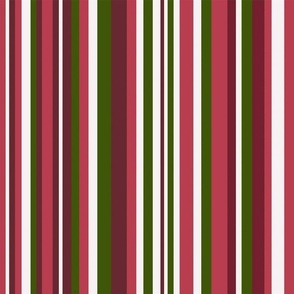 Strips 12inches - Maroon and green
