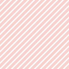 M - Diagonal Stripes Bubblegum Pink White