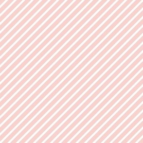 S - Diagonal Stripes Bubblegum Pink White