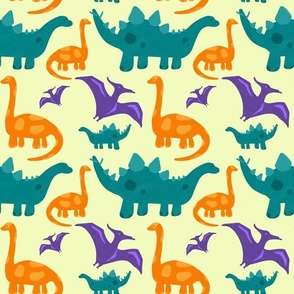DInosaurs: kids playroom wallpaper