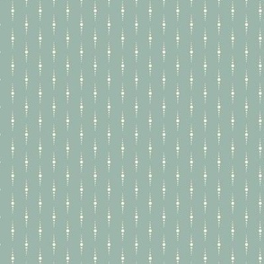 (small 5x5in) Dotted Stripes / Sea-foam Green / coordinate of Crocus Garden / see collections