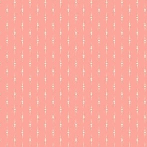 (small 5x5in) Dotted Stripes / Salmon Pink / coordinate of Crocus Garden / see collections